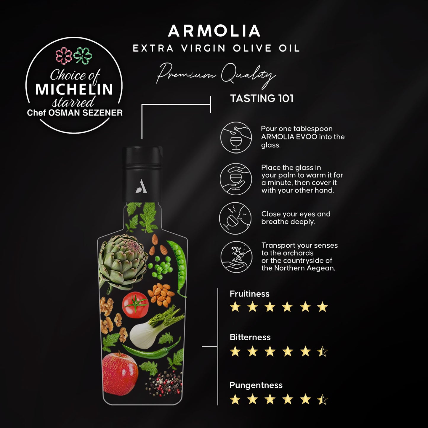 ARMOLIA Extra Virgin Olive Oil, Cold Pressed, Low Acidity, 24-Pack x 500mL