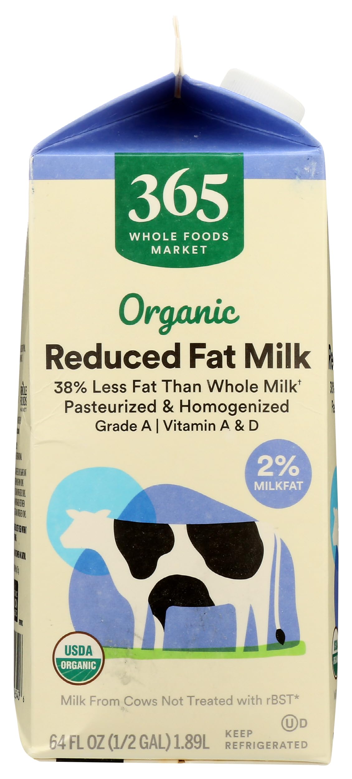 365 Everyday Value, Organic 2% Fat Milk, 64 oz