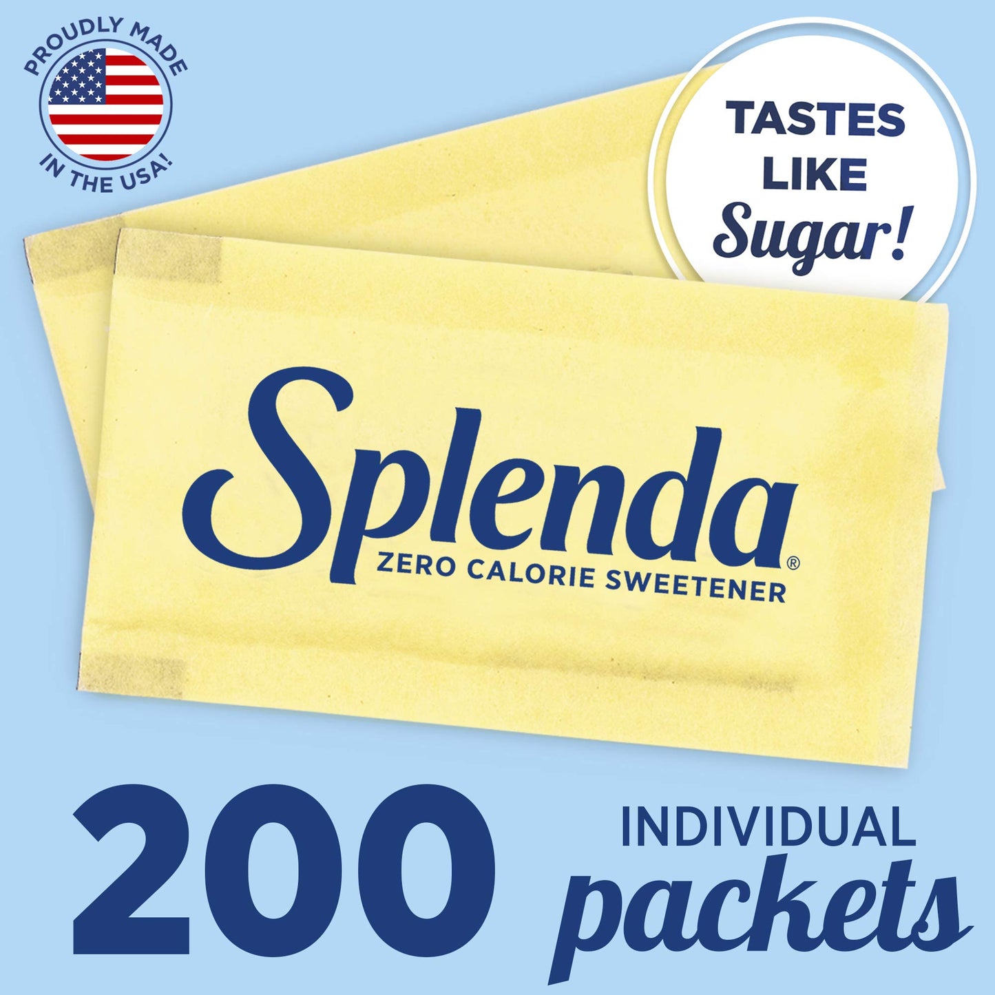 SPLENDA Zero Calorie Sweetener, Single-Serve Packets (200 Count)