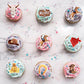 40 Pack Edible Cowboy Cupcake Toppers Wafar Glutinous Rice Paper Holy Cow I'M One Horseshoe Cowboy Hats Western Theme Happy Birt