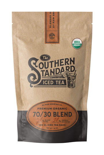 The Southern Standard - Premium Organic Iced Tea Bags - 70/30 Blend (70% Black, 30% Green And White), 50 Xl Bags (1/2 Pound. Mak