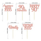 Gyufise 30Pcs Rose Gold Vintage 1935 Cupcake Toppers 90Th Birthday Cupcake Toppers Awesome Since 1935 Hello 90 Cake Topper Seven