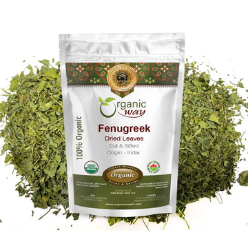 Organic Way Fenugreek Dried Leaves (Kasuri Methi) - Organic, Vegan, Non-GMO, Gluten-Free, 4 Oz, USDA Certified, India