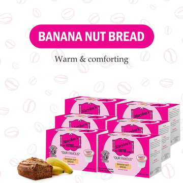 Marylous Banana Nut Bread Gourmet Coffee Pods - 72 Count, Compatible with Keurig malt-inspired