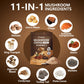 Organic Low Caffeine Mushroom Coffee 11 Superfood Instant Mushrooms Coffee with Ashwagandha  Shilajit  Lions Mane  Reishi  Chaga & Collagen Arabica Coffe Powder Ground for Focus  Energy  Digestion and Immunity 30 Servings Cafe De Hongos