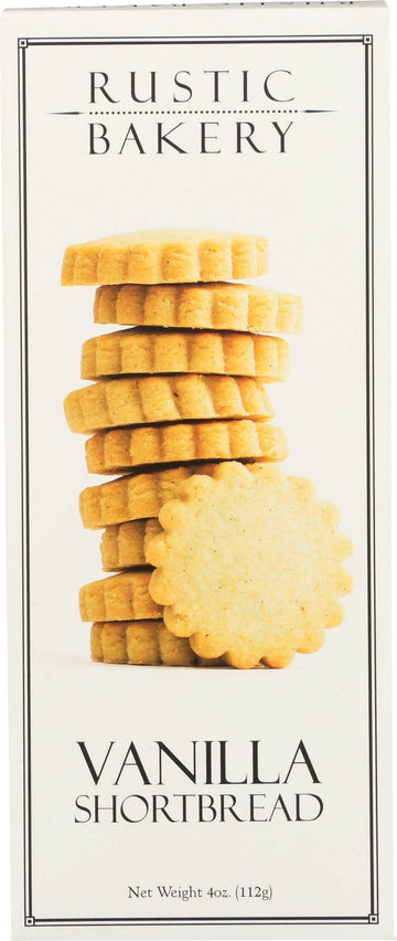 Rustic Bakery Tahitian Vanilla Bean Shortbread Cookies, 4 oz, Brown, Model 58012