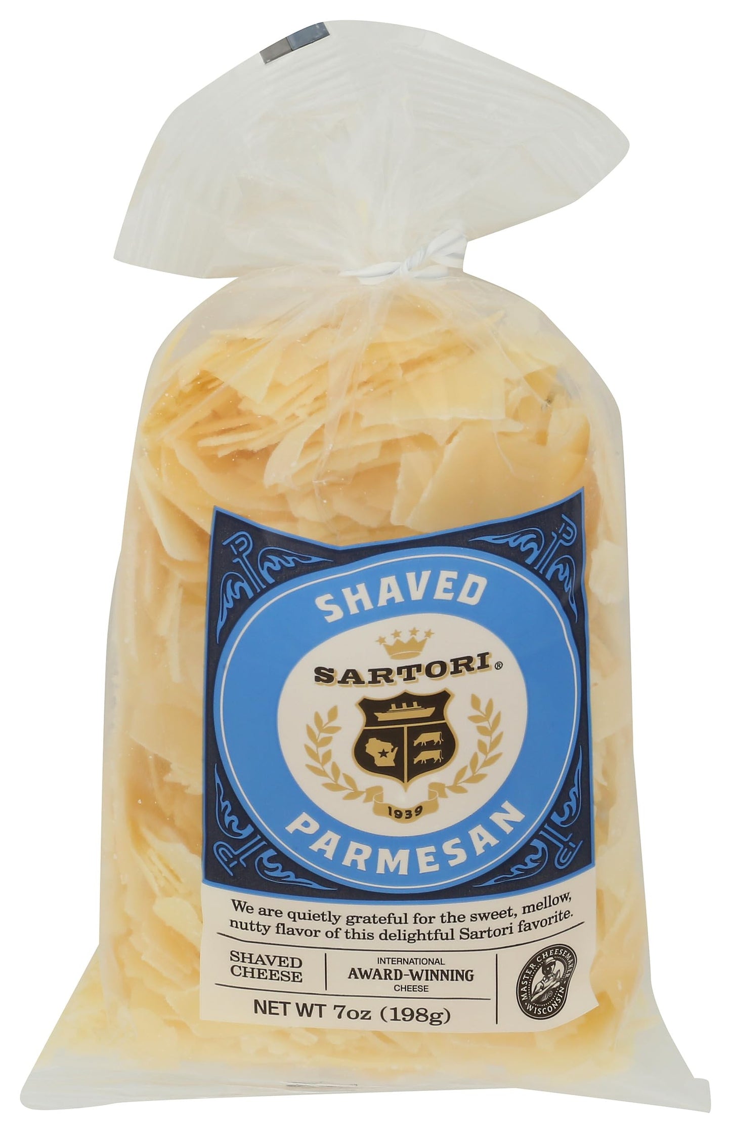 Sartori Cheese, Shaved Parmesan, 7Ounce