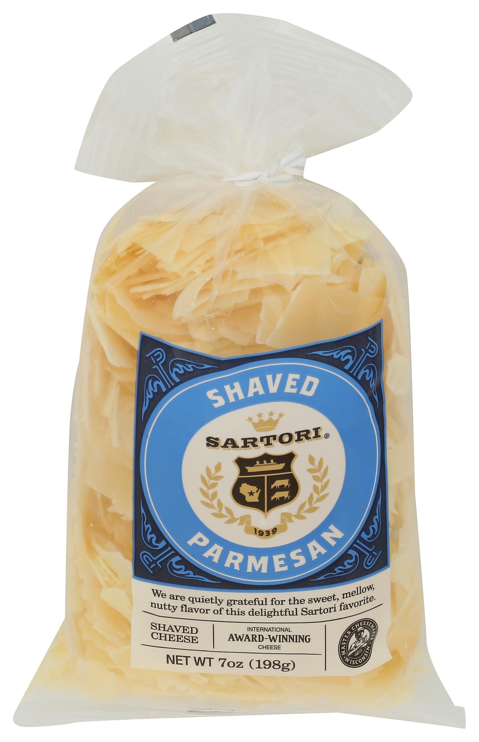 Sartori Cheese, Shaved Parmesan, 7Ounce