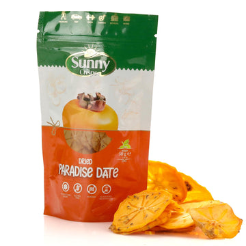 SUNNY CRISPS Dried Persimmons 1.76 Oz - Dehydrated, Gluten Free, Turkish Trabzon Persimmon - Chewy Persimmon Dried Fruit No Suga