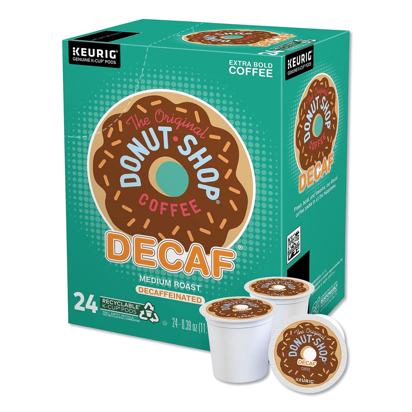 The Original Donut Shop Decaf Keurig Single-Serve K-Cup Pods, Medium Roast Decaffeinated Coffee, 24 Count (Pack Of 1)
