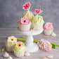 52 Pack Edible Flower Cupcake Toppers Spring Bridal Engagement Baby Shower Birthday Party Cupcake Picks Drink Topper Anniversary