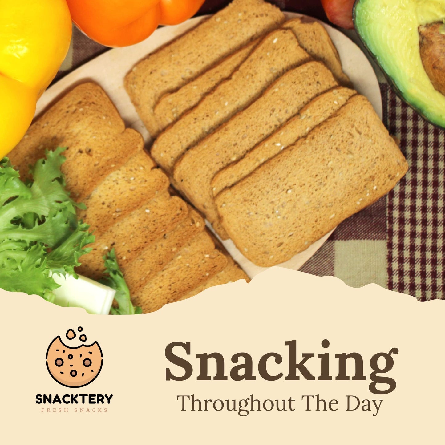 SNACKTERY Sesame Melba Toast  ers - All Natural Thin & Crispy - 7 Oz Pack of 2