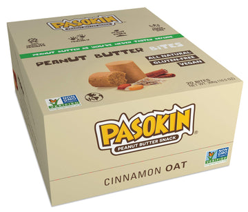 Pasokin | Cinnamon Oat Peanut Butter Snack, All Natural Pb Bites | Kosher, Gluten Free, Vegan Protein | Pacoca Made In Usa, 0.5Oz Bites [20 Count]