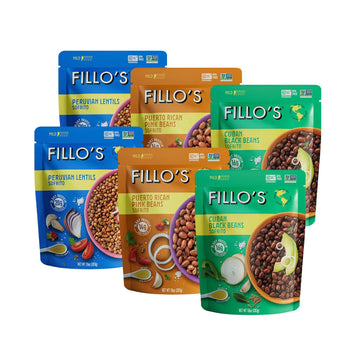 Fillo'S Ready To Eat Beans & Lentils Variety Pack | Black Beans, Lentils, & Pink Beans | Gluten-Free, Preservative-Free, Microwa