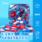 Cobakey Patriotic Sprinkles - Red White & Blue Cupcake Toppings, 4.23 Ounce for 4th of July Desserts
