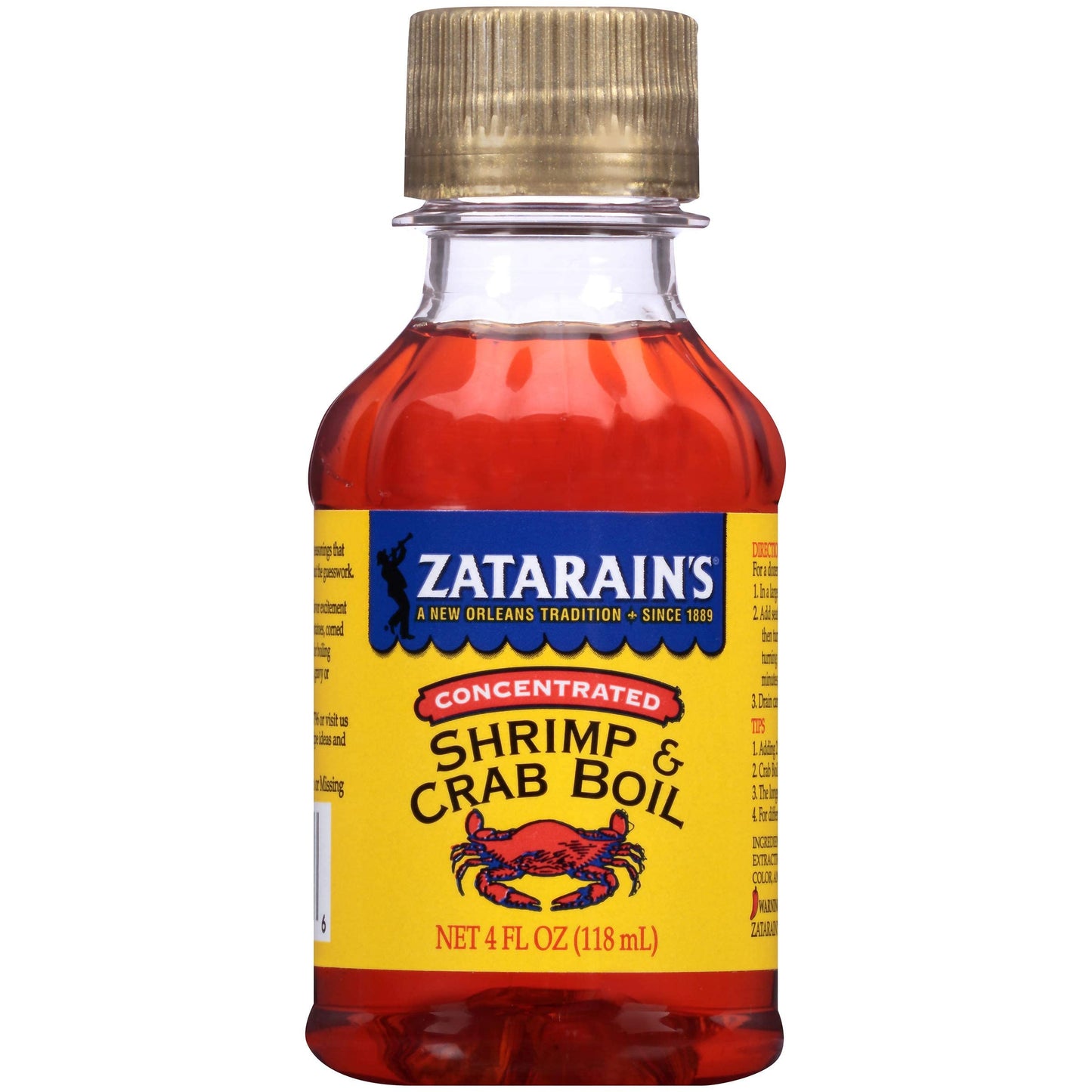 Zatarains Concentrated Shrimp & Crab Boil, 4 fl oz, Pack of 6