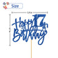 Roadsea Happy 17Th Birthday Cake Topper - Girl Boy 17 Years Old Birthday Cake Supplies - 17Th Birthday Party Decorations - Blue