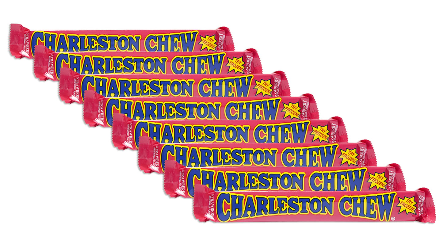 Charleston Chew Strawberry - 53.2G Classic Retro American Candy Bar - 8 Bars