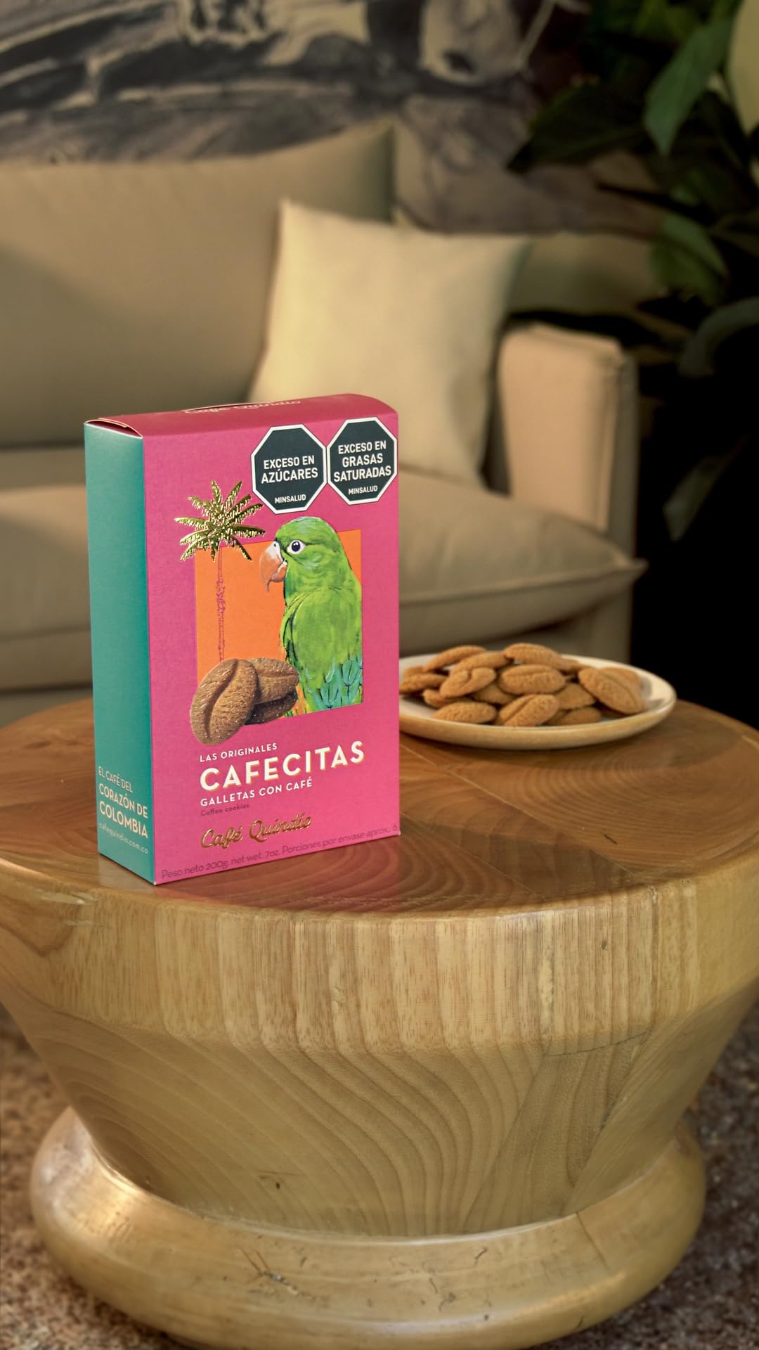 Cafe Quindio Coffee Cookies Cafecitas 7 Ounce Box (200G) - Approximately 44 Cookies