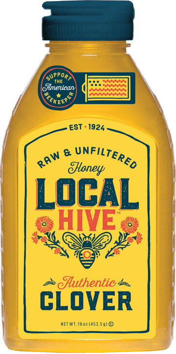 Local Hive Authentic Clover Raw & Unfiltered Honey 16Oz