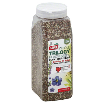 Badia Whole Trilogy Health Seeds, Gluten Free, 21 Ounces (Pack Of 4)