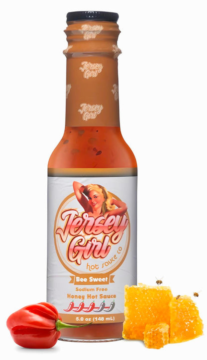 Jersey Girl (Bee Sweet Honey Hot Sauce) Trinidad Scorpion & Ghost Pepper - No Sodium/Salt Free