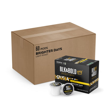 Blk & Bold Brighter Days Coffee | Light Roast | Single-Serve K-Cup Coffee Pods | 100% Arabica | Micro Roasted | Certified Kosher