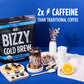 Bizzy Organic Cold Brew Coffee | Dark & Bold Blend | Coarse Ground Coffee | Dark Roast | Micro Sifted | Specialty Grade | 100% Arabica | Brew Bags | 12 Count | Makes 42 Cups