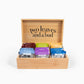 Two Leaves And A Bud Organic Tea Sampler In 6-Slot Bamboo Presentation Box - Filled Gift Box With Tea Assortment Of Green, Black