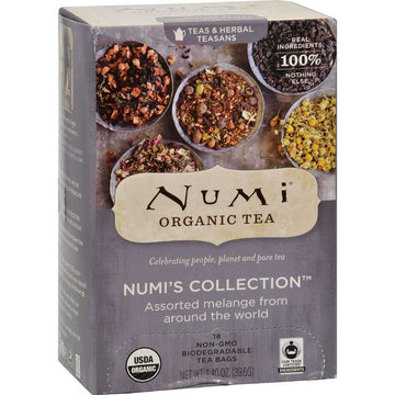 Numi Assortment Collection Tea - 18 bags per pack - 6 packs per case.6