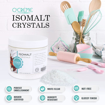Ocreme Isomalt Crystals - Sugar Substitute For Crafting Decorative Accents, Hard Candy, Fancy Crystals, Confections And Baked Go