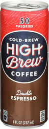 High Brew Coffee Cold-Brew Double Espresso, 8 Oz