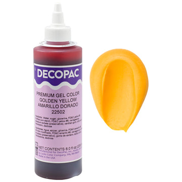 Decopac Premium Gel Food Color, Edible Coloring For Use With Buttercream Or Whipped Icing, Fondant & Piping Gel, Highly Concentrated Gel, 8Oz - Golden Yellow