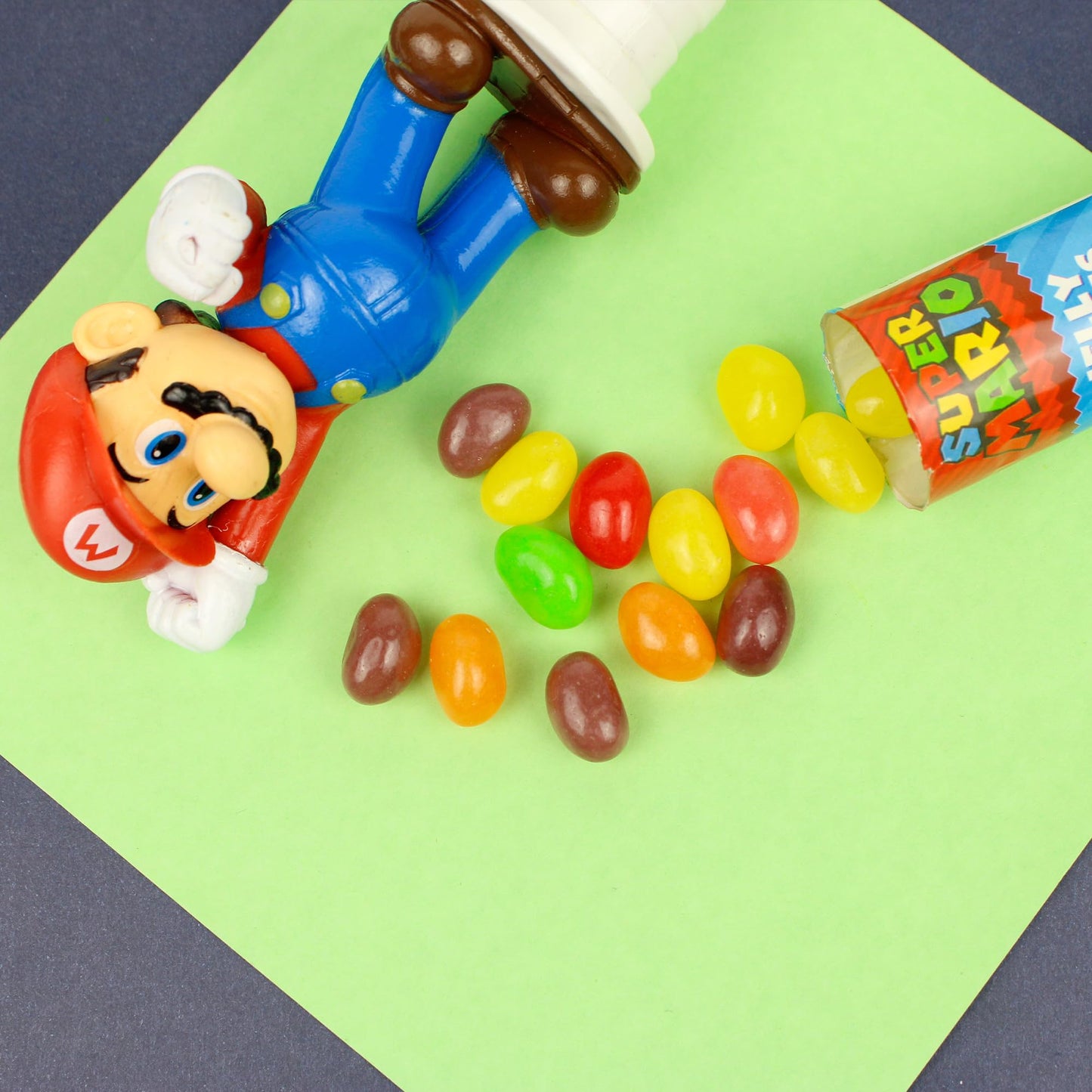 Super Mario Jelly Bean Tubes, Assorted Fruit Flavored Gamer Themed Gift Candy, 1.5 Ounces (Pack Of 3)