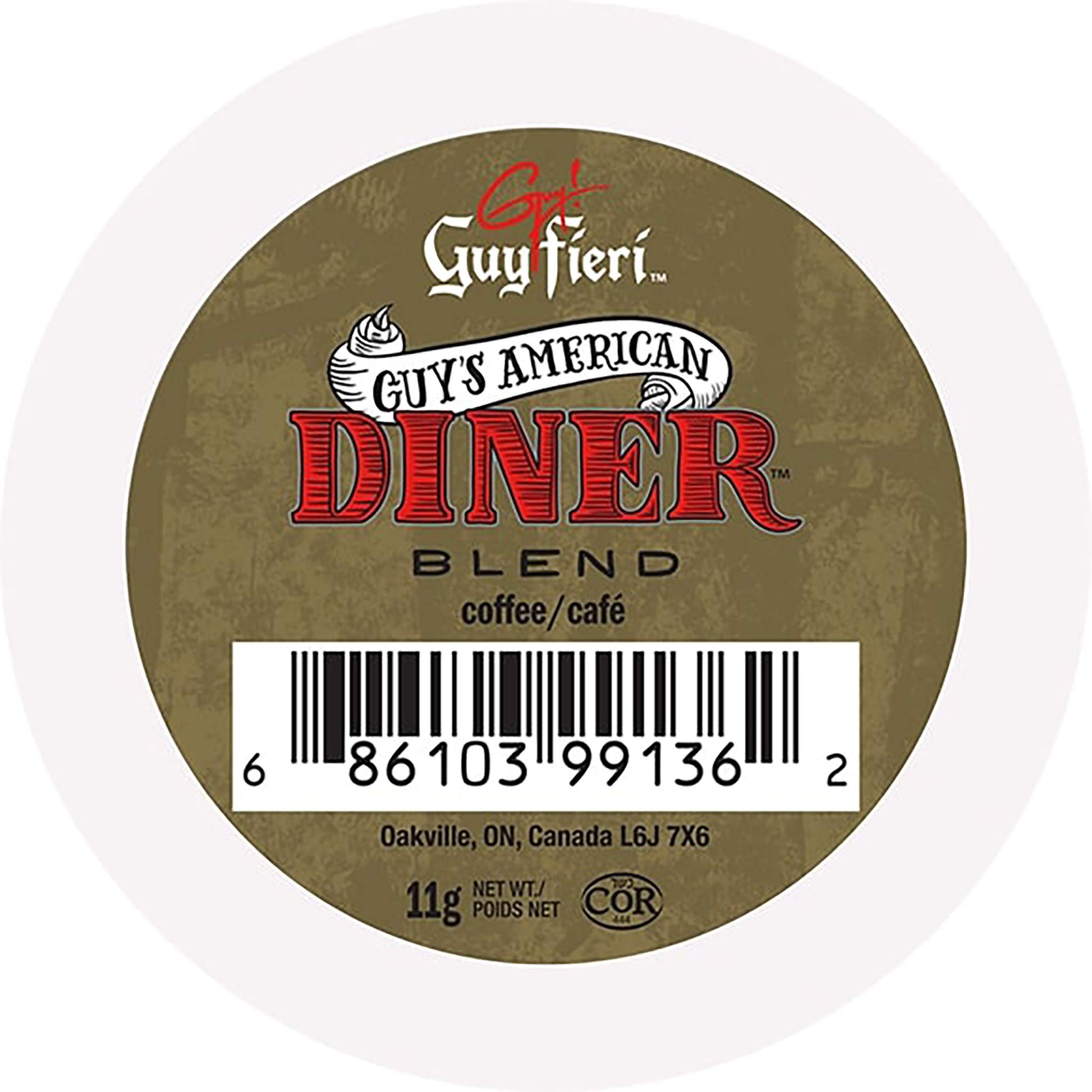 Guy Fieri Flavortown Roasts Coffee Pods, American Diner Blend, Medium Roast, 24 Count for Keurig K Cup Machines