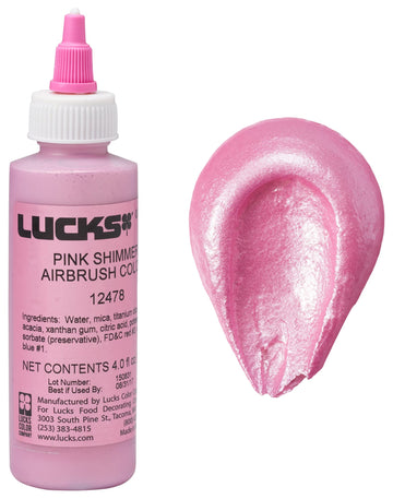 Pink Shimmer Premium Airbrush Color Cake Decorations - Food Coloring - Airbrush Color - 4 Fl Oz