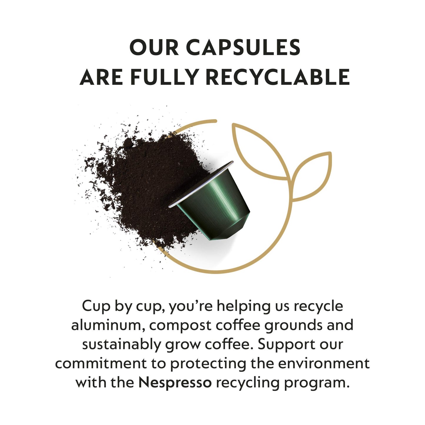 Nespresso compact pieces Original Line Espresso Coffee Pods, Medium Roast, 50 Count, Model N.CAP