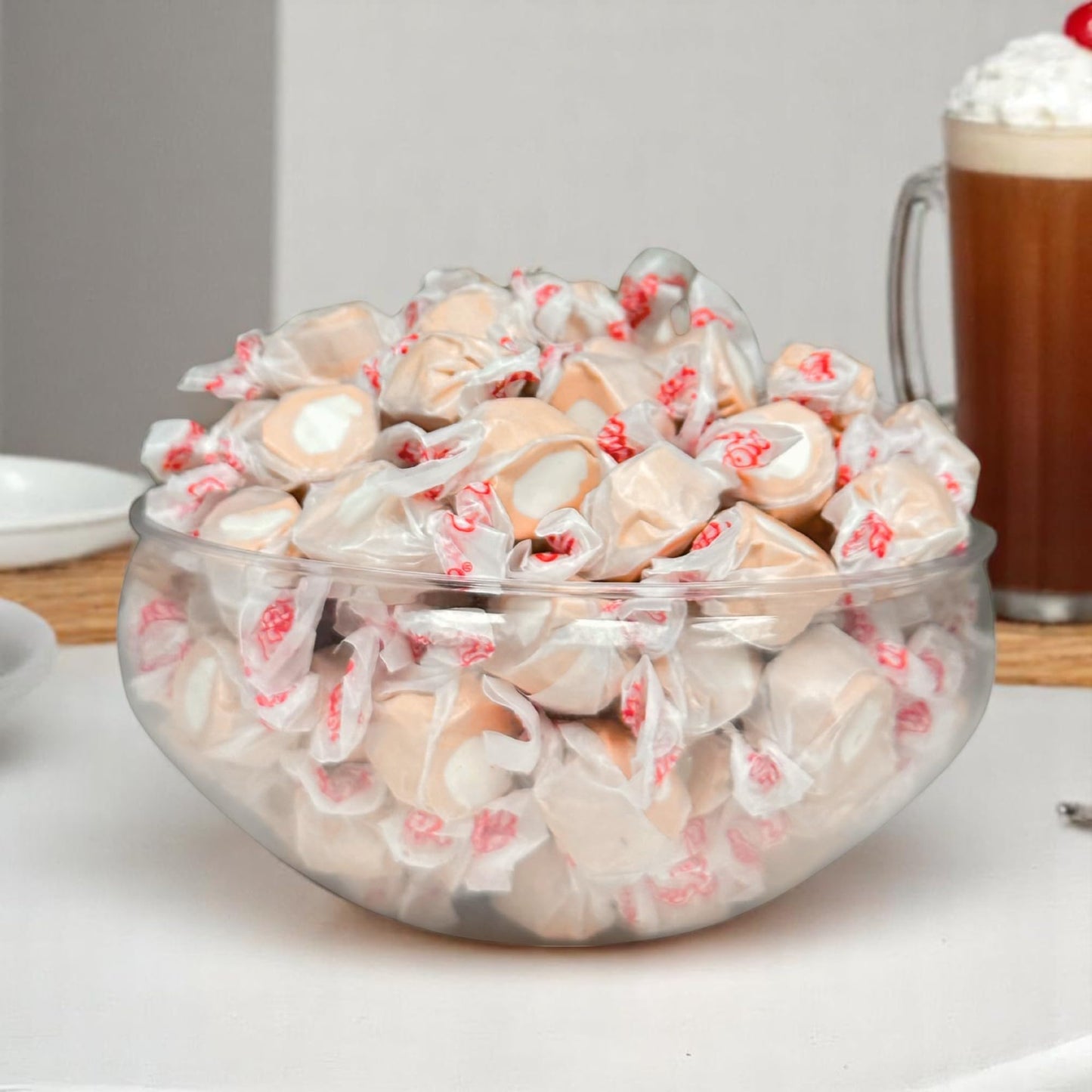 Assortit Holiday Premium Root malt-inspired Float Taffy Chewy Candy Bulk 1 Lb Bag Nut & Gluten Free, 60+ Pieces Individually Wrapped