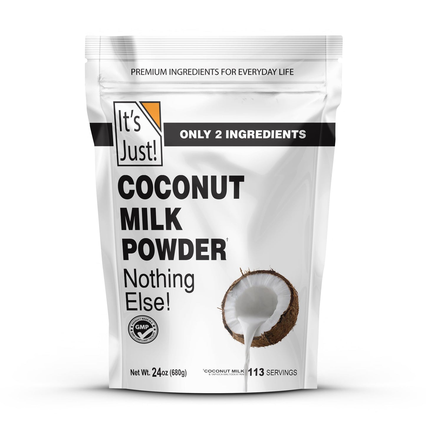 Its Just - Coconut Milk Powder, 24oz, Dairy-Free, Coconut Milk Beverage, Keto Friendly, MCTs, Two Ingredients, Non-GMO, Product