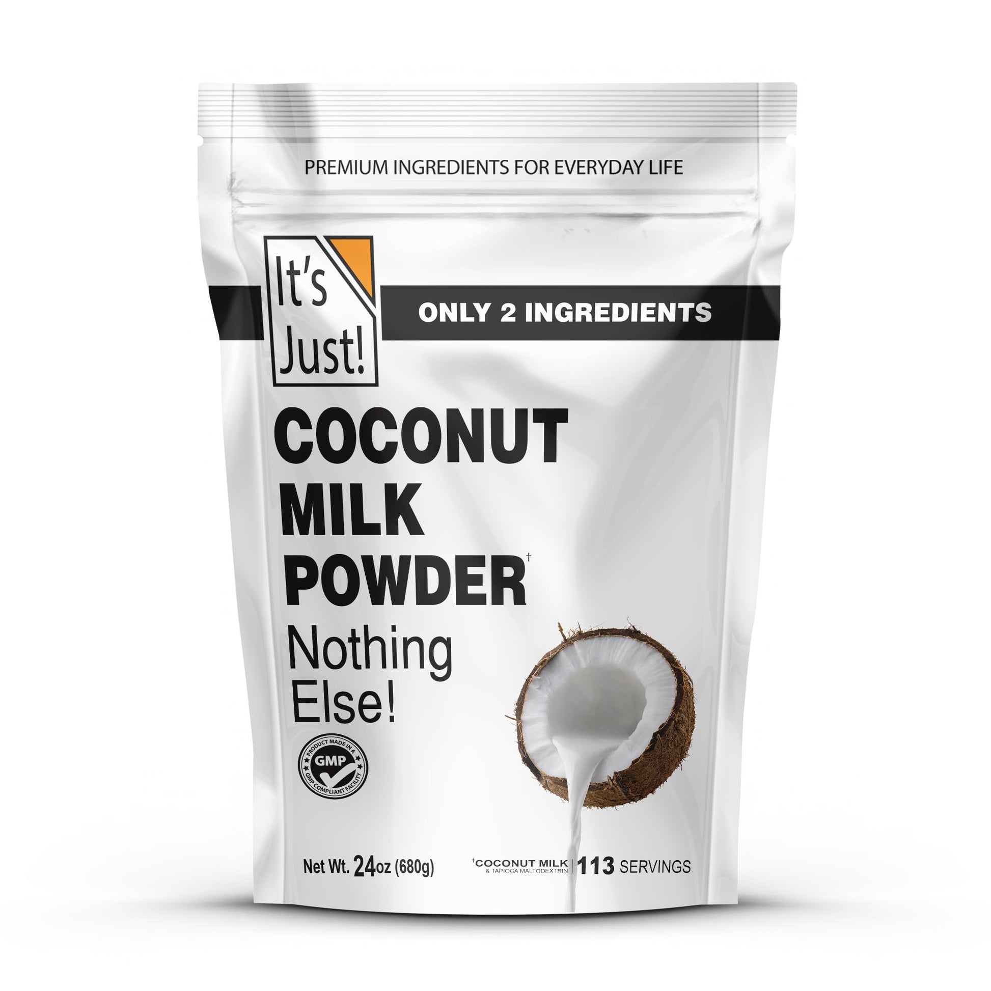 Its Just - Coconut Milk Powder, 24oz, Dairy-Free, Coconut Milk Beverage, Keto Friendly, MCTs, Two Ingredients, Non-GMO, Product