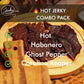 Jerky.com Hot Jerky Combo - Habanero, Ghost Pepper, Carolina Reaper, Classic - 2.5 oz Bags (Pack of 4)