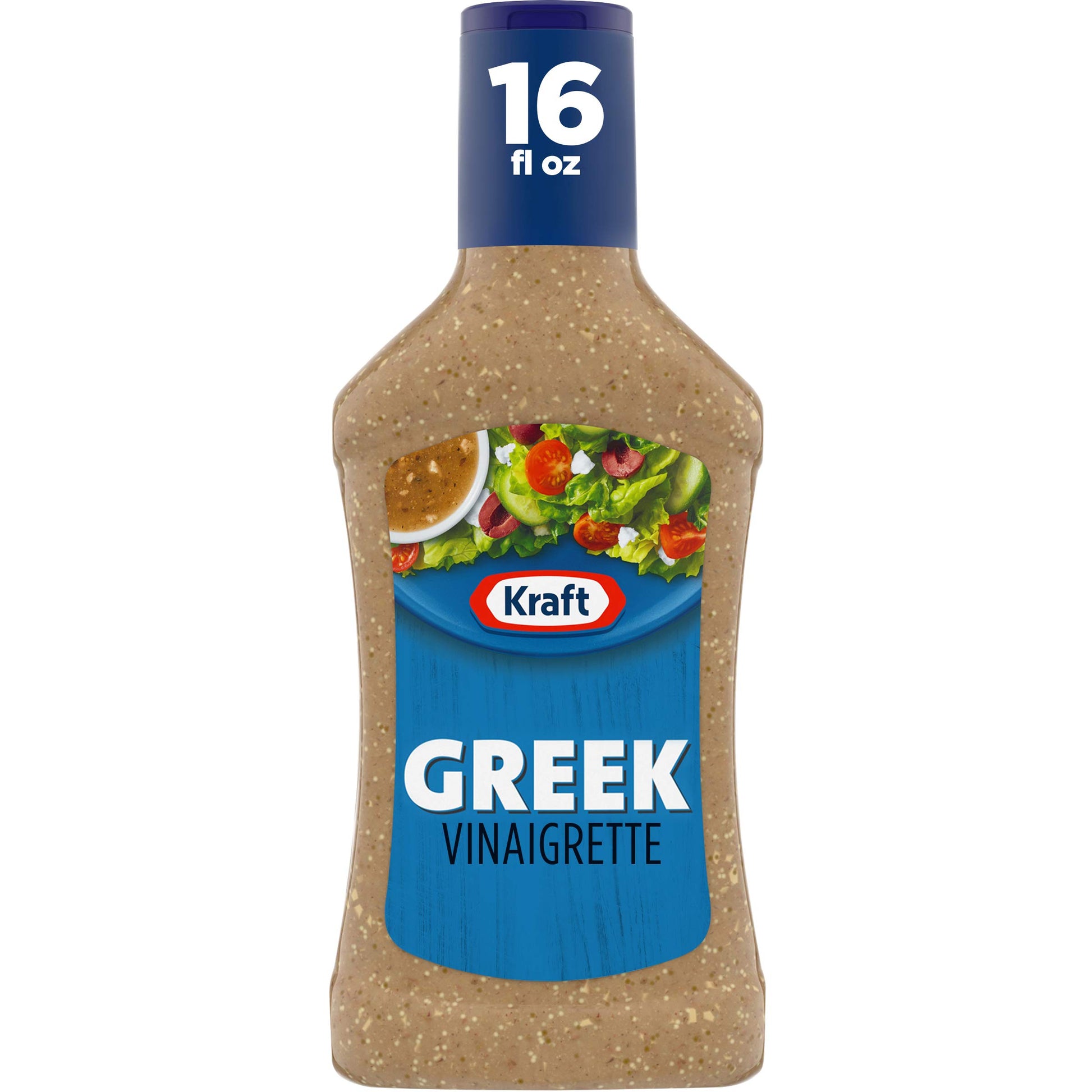 Kraft Greek Vinaigrette Salad Dressing, 16 Fl Oz Bottles, Pack of 6