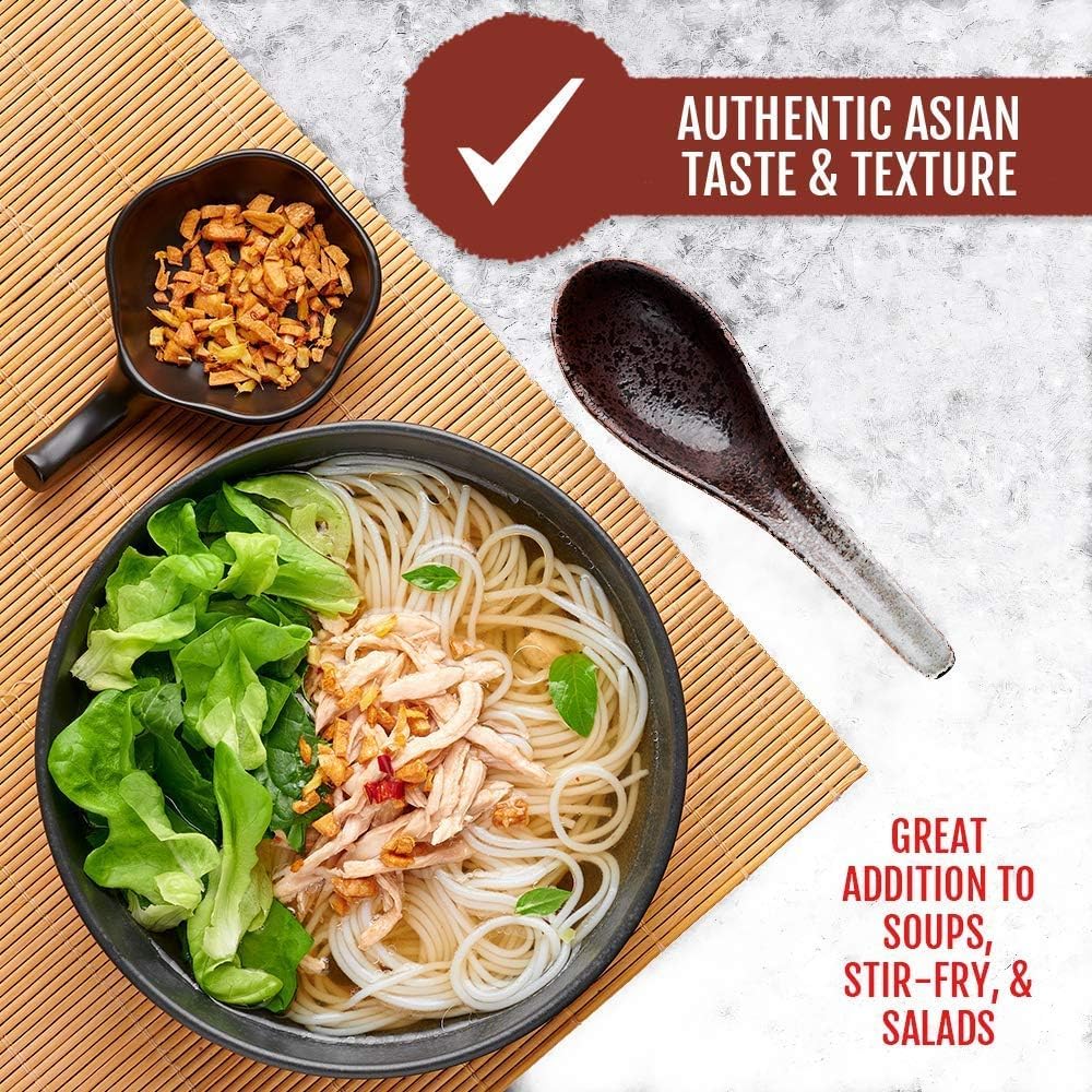 Best Of Thailand Rice Noodle Sticks | Great For Traditional Thai, Vietnamese, Chinese, Japanese Stir Fry & Soups | Non-Gmo, Glut