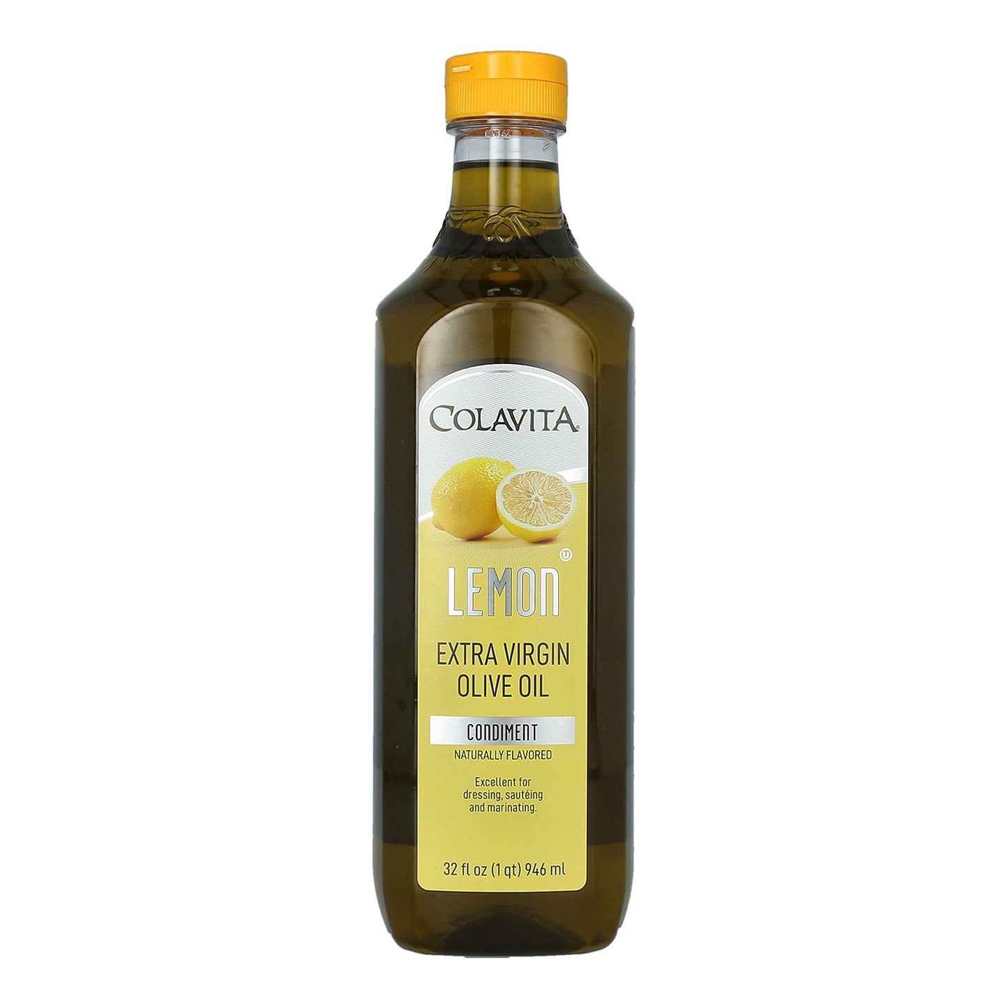 Colavita Lemon Extra Virgin Olive Oil – Pack Of 12 (32Fl Oz Plastic Bottles) – Cold-Pressed Evoo Infused With Natural Lemon Flavor – Perfect For Salads, Marinades, And Finishing Dishes