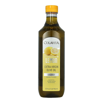 Colavita Lemon Extra Virgin Olive Oil – Pack Of 12 (32Fl Oz Plastic Bottles) – Cold-Pressed Evoo Infused With Natural Lemon Flavor – Perfect For Salads, Marinades, And Finishing Dishes
