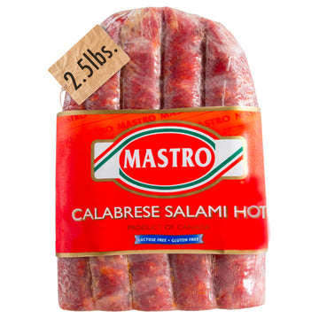 Vincent's Meat Market - Spicy Italian Salami. Hot Flat Calabrese, Soppressata Salami. Ideal for Charcuterie Delights, Premium Qu