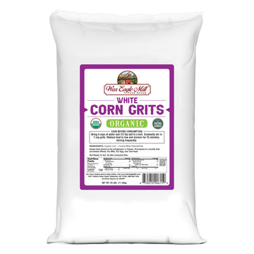 War Eagle Mill Organic White Corn Grits, 25 Pounds