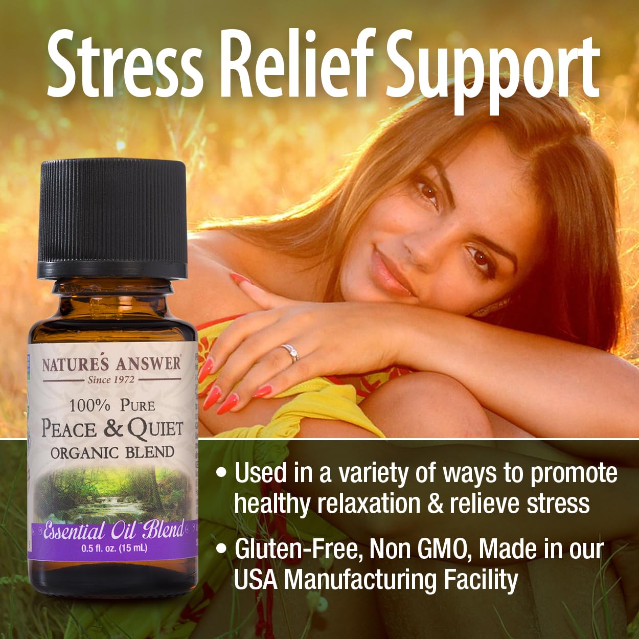 Nature'S Answer 100% Pure Organic Essential Oil Blend, 0.5-Ounce, Peace/Calming Relax