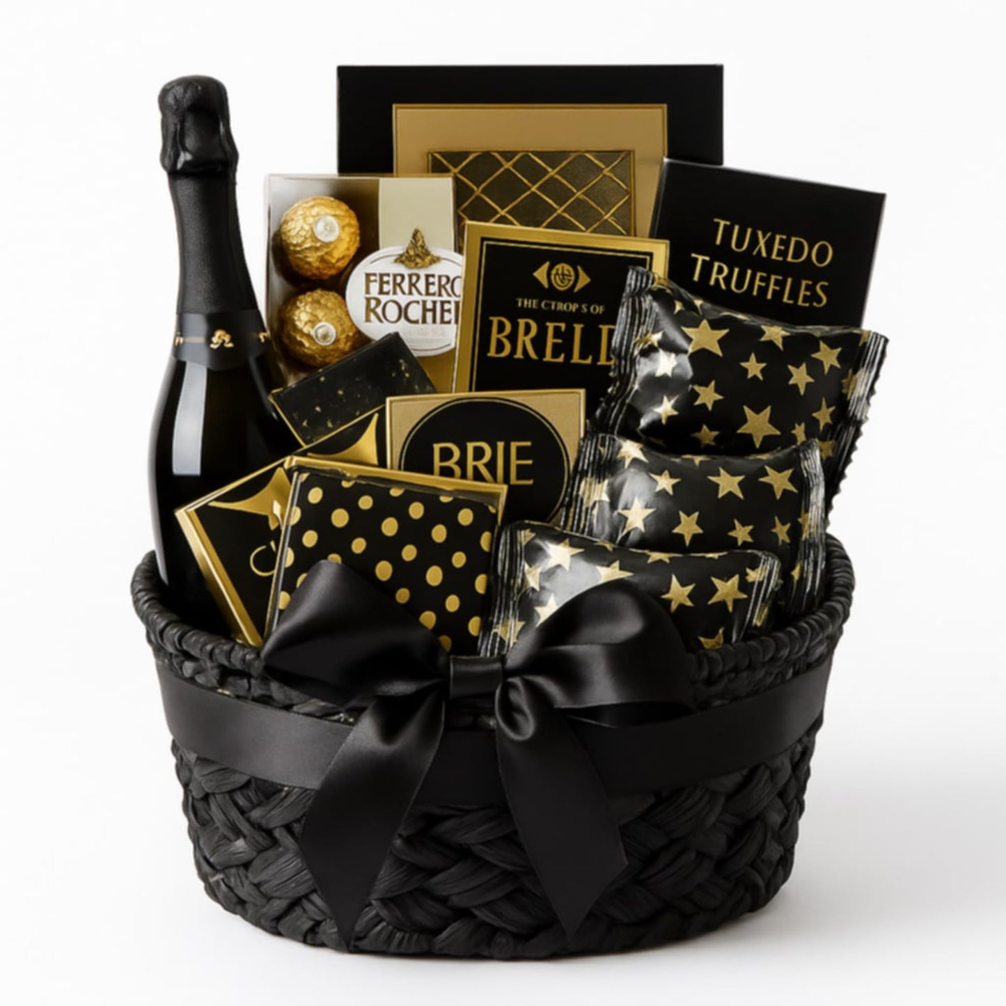 216 Count Black and Gold Buttermints Individually Wrapped Bulk - Wedding Mints, Thank You Candy, Party Favors, Graduation, Retir