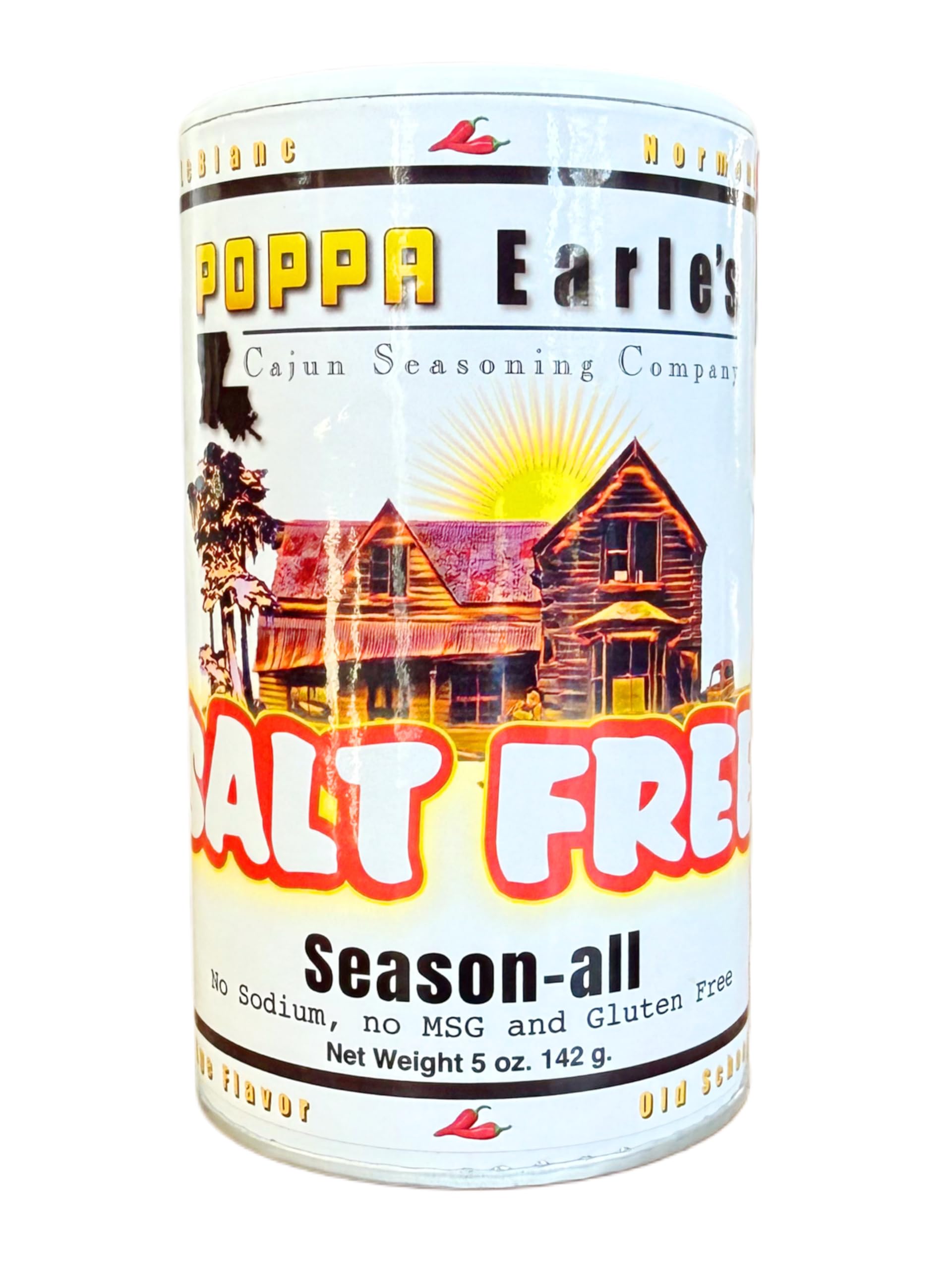 Poppa Earles SALT FREE Season-all 8oz (Cajun Seasoning Company) No Sodium, Gluten Free & No MSG, All Purpose Seasoning, Sugar Fr